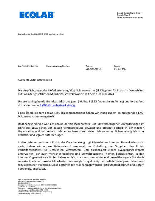 Preview: Supply Chain Due Diligence Act